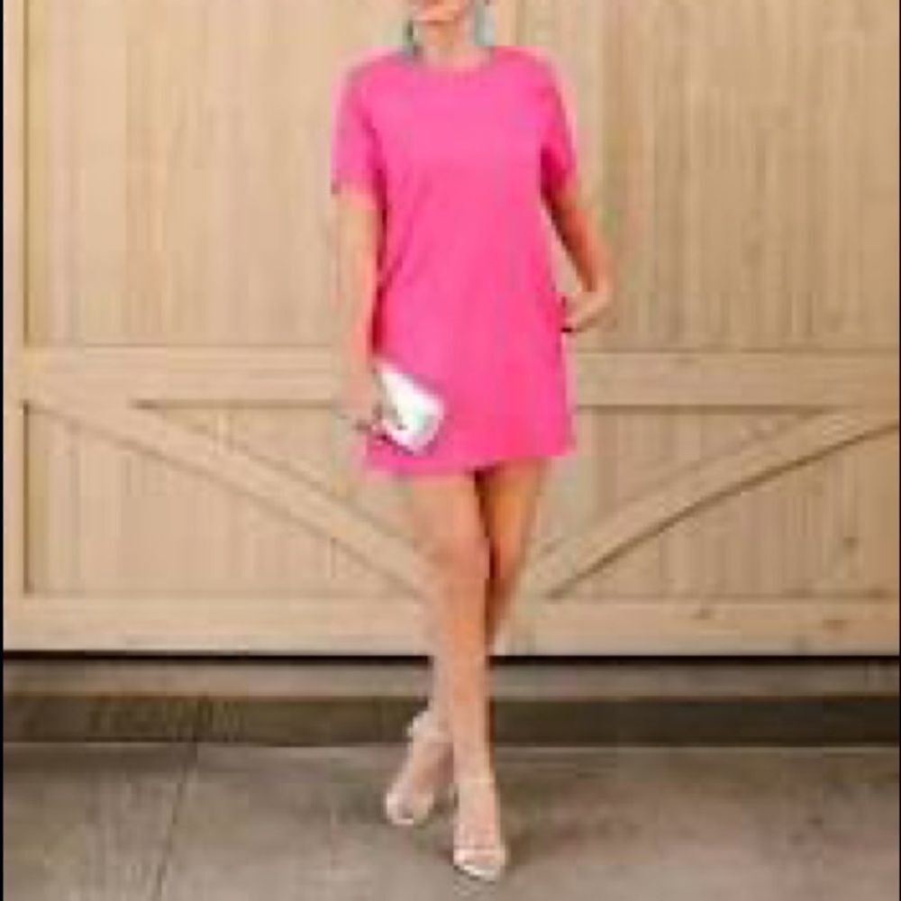 Blaque Label Raspberry colored Shift dress with pockets